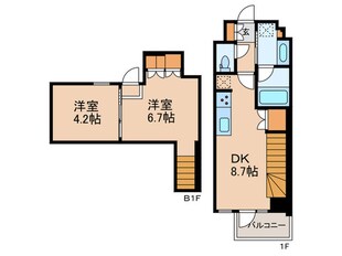 ベルファース駒沢三丁目の物件間取画像